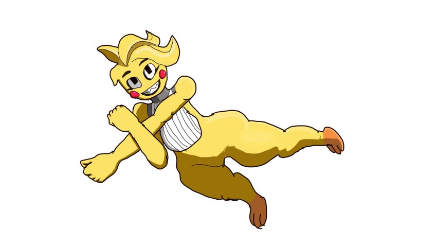 1 1girls 2d 2d_(artwork) animatronic animatronic_female fnaf fnaf2 girl slizlart toy_chica_(fnaf) yellow_body