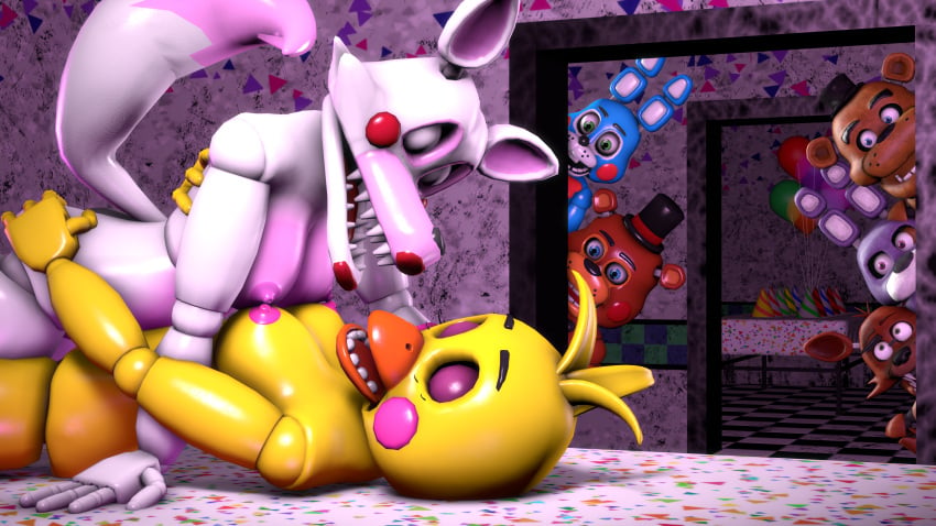 3d 4k bear bird_girl black_top_hat blue_eyes bonnie_(fnaf) brown_body bunny closed_eyes disboi215 eyes_wide_open five_nights_at_freddy's five_nights_at_freddy's:_sister_location five_nights_at_freddy's_2 fox fox_girl foxy_(fnaf) freddy_(fnaf) green_eyes highres mangle_(fnaf) mouth_closed open_mouth pink_body pink_breasts pink_cheeks pink_nipples purple_eyes red_body red_cheeks red_lipstick rosy_cheeks sfm source_filmmaker staring toy_bonnie_(fnaf) toy_chica_(fnaf) toy_freddy_(fnaf) white_body yellow_body yellow_breasts yellow_eyes