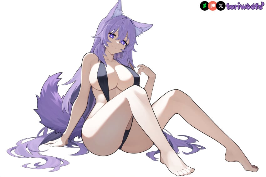 1girls ai_generated big_breasts big_breasts breasts breasts breasts breasts curvy cute dog_ears dog_girl doggirl female female female_focus female_only highres hips huge_boobs huge_breasts kemonomimi light_skin light_skinned_female long_hair patreon_username petgirl petite purple_ears purple_eyes purple_hair purple_tail thick_thighs thighs tori toriwoofs watermark wavy_hair white_skin white_skinned_female wide_hips wolf_ears