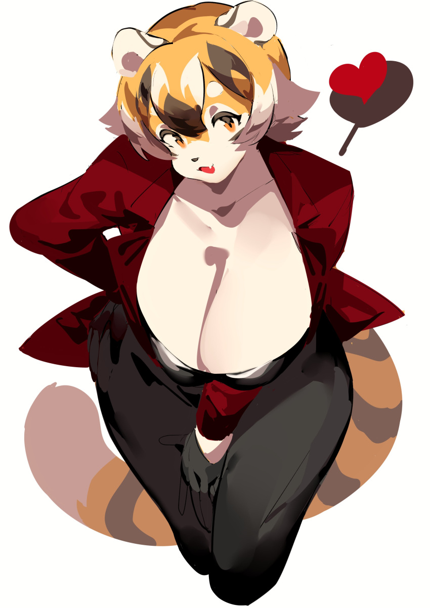 big_breasts breasts cleavage female furry huge_breasts mx99926 tagme thick_thighs tiger tiger_girl wide_hips