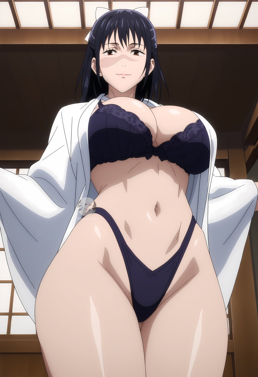 ai_generated arisato_yu jujutsu_kaisen light-skinned_female underwear utahime_iori