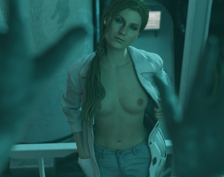 3d 3d_(artwork) annette_birkin big_penis capcom labcoat monster monster_cock mr_x penis penis_awe resident_evil resident_evil_2 resident_evil_2_remake stephanie23 tyrant