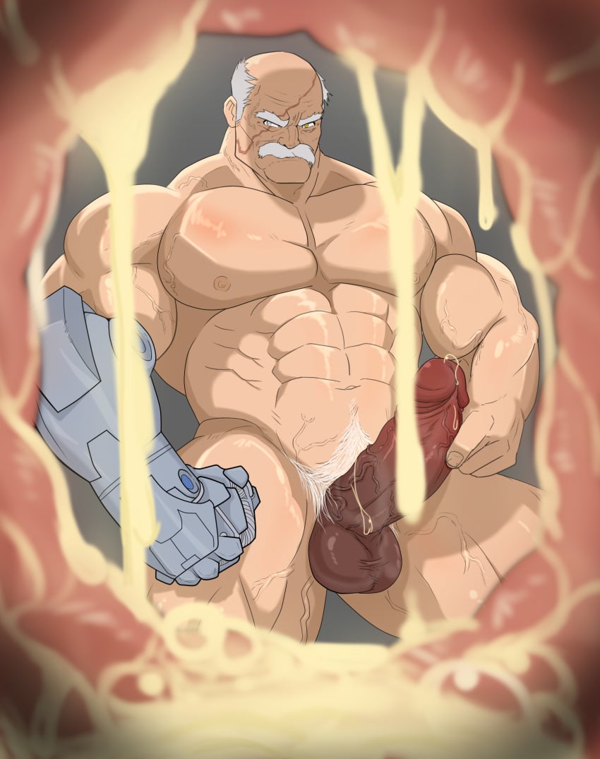 ass_pov balls bara big_penis boner conquest_(invincible) cum cum_in_ass cybernetic_arm erection facial_hair invincible male male_only moustache muscles muscular nude penis toraaki54 viltrumite