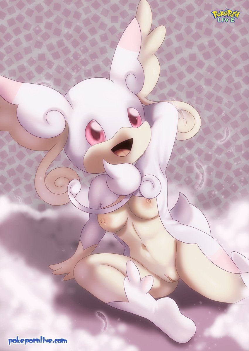 1girls anthro audino bbmbbf breasts female female_only mega_audino navel nintendo nipples open_mouth palcomix pokemon pokemon_(species) pokepornlive pussy solo tongue