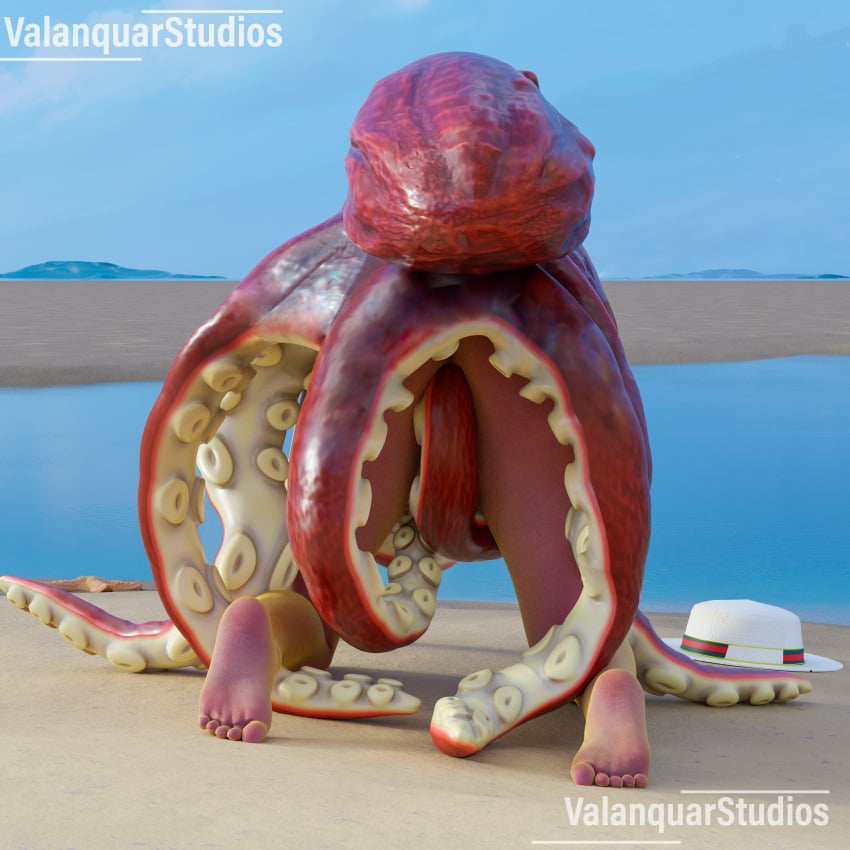 3d 3d_(artwork) beach beach_background beach_sex cephalopod embracing female female_penetrated highres interspecies kneeling nude_female octopodiform octopus outdoors probing rear_view romantic_ambiance romantic_couple suckers sunglasses tentacle tentacle_penetration tentacle_sex tourist vaginal_penetration valanquarstudios zoophilia