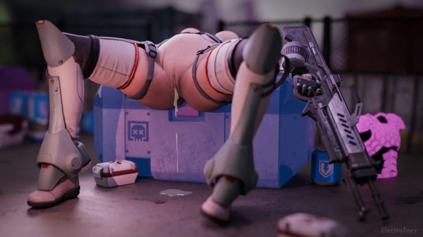 3d 3d_(artwork) 3d_model after_rape after_sex after_vaginal apex_legends armor belly_bulge defeated defeated_heroine dripping dripping_cum dripping_pussy electrotoyy gun half-dressed half_naked horizon_(apex_legends) passed_out questionable_consent rape raped resting rifle sleeping