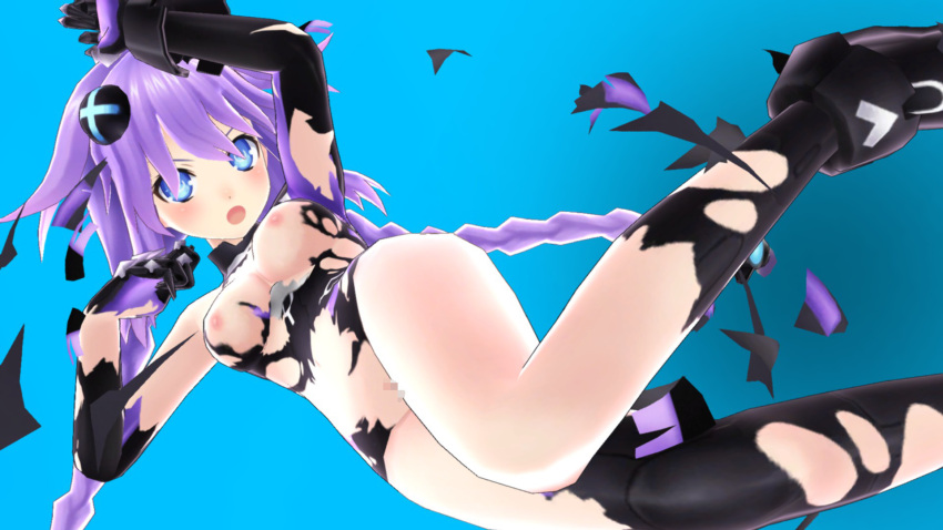 1girls 2015 compile_heart game_cg game_mod gameplay_mechanics idea_factory mod neptune_(neptunia) neptunia_(series) neptunia_u power_symbol-shaped_pupils purple_heart_(neptunia) tamsoft torn_clothes twintails