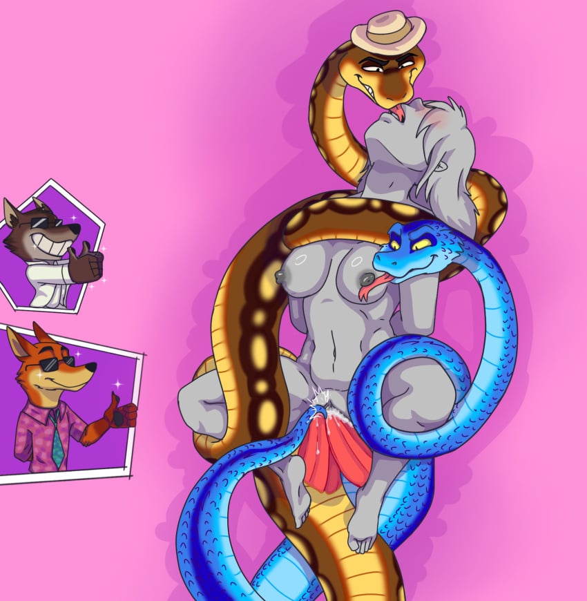 anon anthro bodily_fluids cajuzinho02 canid canine canis cum cum_in_pussy cum_inside diphallia diphallism disney double_penetration dreamworks faceless_character faceless_female female female_on_feral feral feral_penetrating feral_penetrating_female feral_penetrating_human forced forced_orgasm forked_tongue fox gary_(zootopia) genital_fluids genitals group hi_res human human_on_feral human_penetrated interspecies male male/female male/male mammal mr._snake_(the_bad_guys) mr._wolf_(the_bad_guys) multi_genitalia multi_penis nick_wilde orgasm penetration penis reptile scalie sex snake the_bad_guys tongue trio wolf zoophilia zootopia
