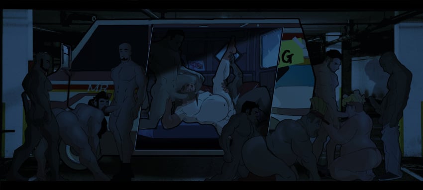 aged_up alternate_version_at_source alternate_version_available anal blowjob dilf dilfs goldtagzbara greg_universe leg_up male male/male male_only mr._fryman multiple_males multiple_penises night nudity on_hands_and_knees on_knees orgy original_characters penis_in_ass public public_nudity public_sex ronaldo_fryman sex sex_in_car sex_in_van sex_in_vehicle spread_legs steven_quartz_universe steven_universe thong thong_only van