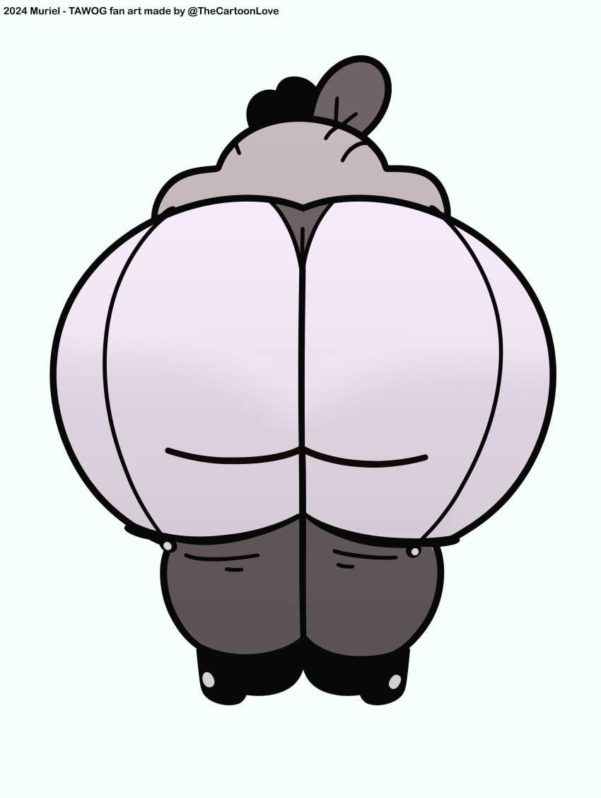 accurate_art_style big_ass big_thighs black_and_white cartoon_network first_porn_of_character gilf mature_female muriel_(the_amazing_world_of_gumball) simple_background the_amazing_world_of_gumball the_cartoon_love thick_ass thick_thighs