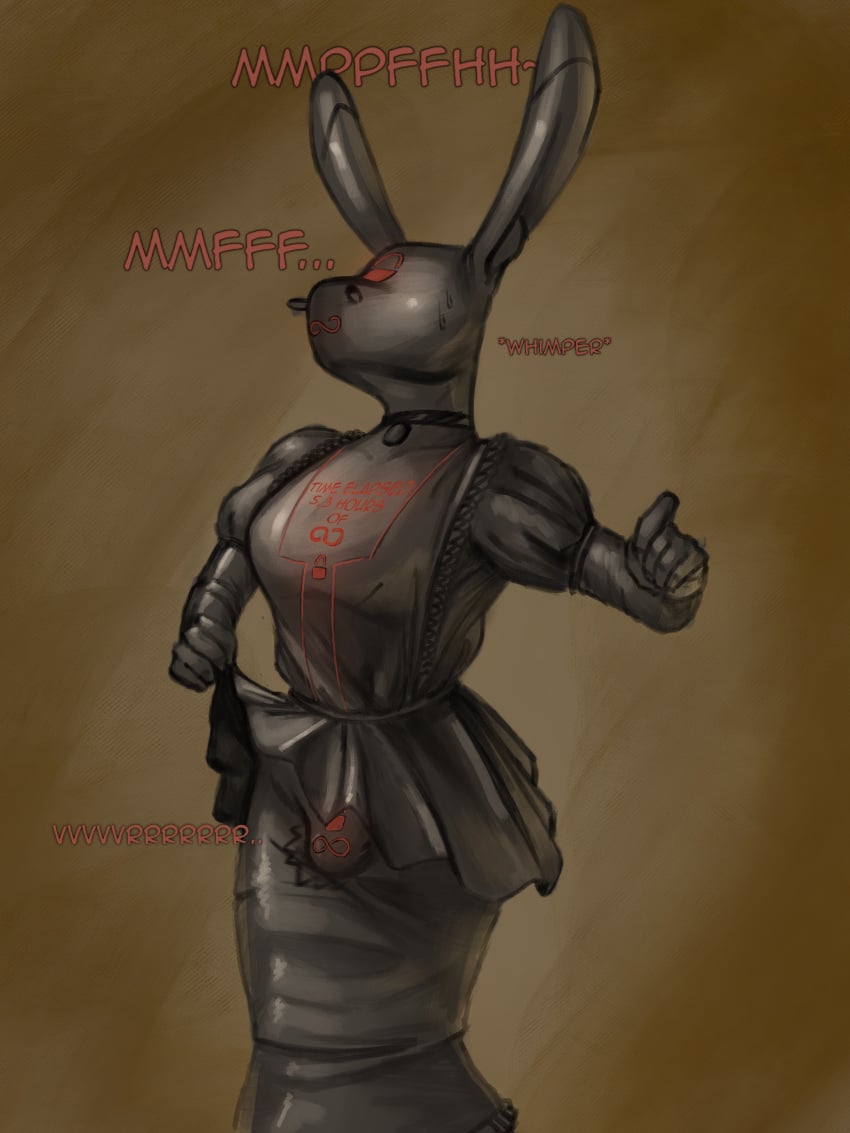 absurd_res animal_humanoid anthro asinus asinus_humanoid bodily_fluids bondage bondage bottomwear bound chastity_cage chastity_device clothed clothing clothing_lift collar donkey donkey_humanoid equid equid_humanoid equine equine_humanoid fake_breasts forced gloves handwear headgear headwear hi_res hobble_dress hobble_skirt hood humanoid latex latex_bottomwear latex_clothing latex_gloves latex_handwear latex_headwear latex_hood latex_legwear latex_skinsuit latex_skirt latex_stockings legwear lock_bulge lock_symbol male mammal mammal_humanoid maude_richards maya_bladewing_(artist) moan null null_bulge permanent permanent_bondage permanent_chastity_device raised_bottomwear raised_clothing raised_skirt skinsuit skirt skirt_lift solo stockings sweat tight_clothing