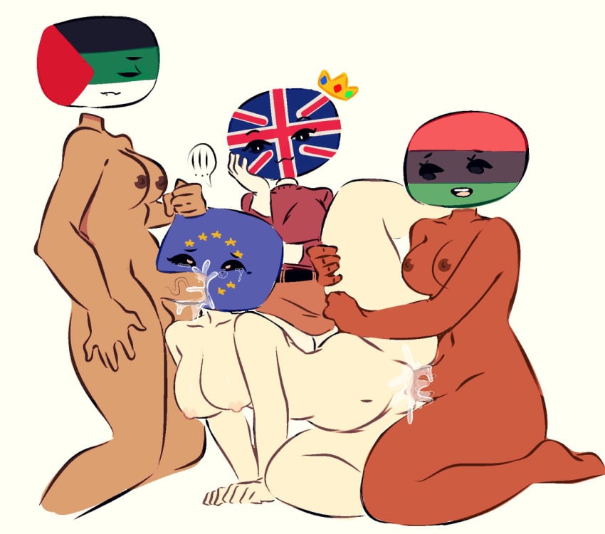 2futas 2girls alternate_version_available anthro areolae balls being_watched big_breasts big_penis breasts countryhumans countryhumans_girl cum_in_mouth cum_in_pussy dark-skinned_futanari dark_skin erection european_union_(countryhumans) fellatio female flawsy futa_on_female futanari humanoid humanoid_penis light-skinned_female light_skin medium_breasts nipples nude only_one_clothed oral pan-afro_(countryhumans) pan-arab_(countryhumans) penis repost sex simple_background t-square_position united_kingdom_(countryhumans) vaginal_penetration white_background