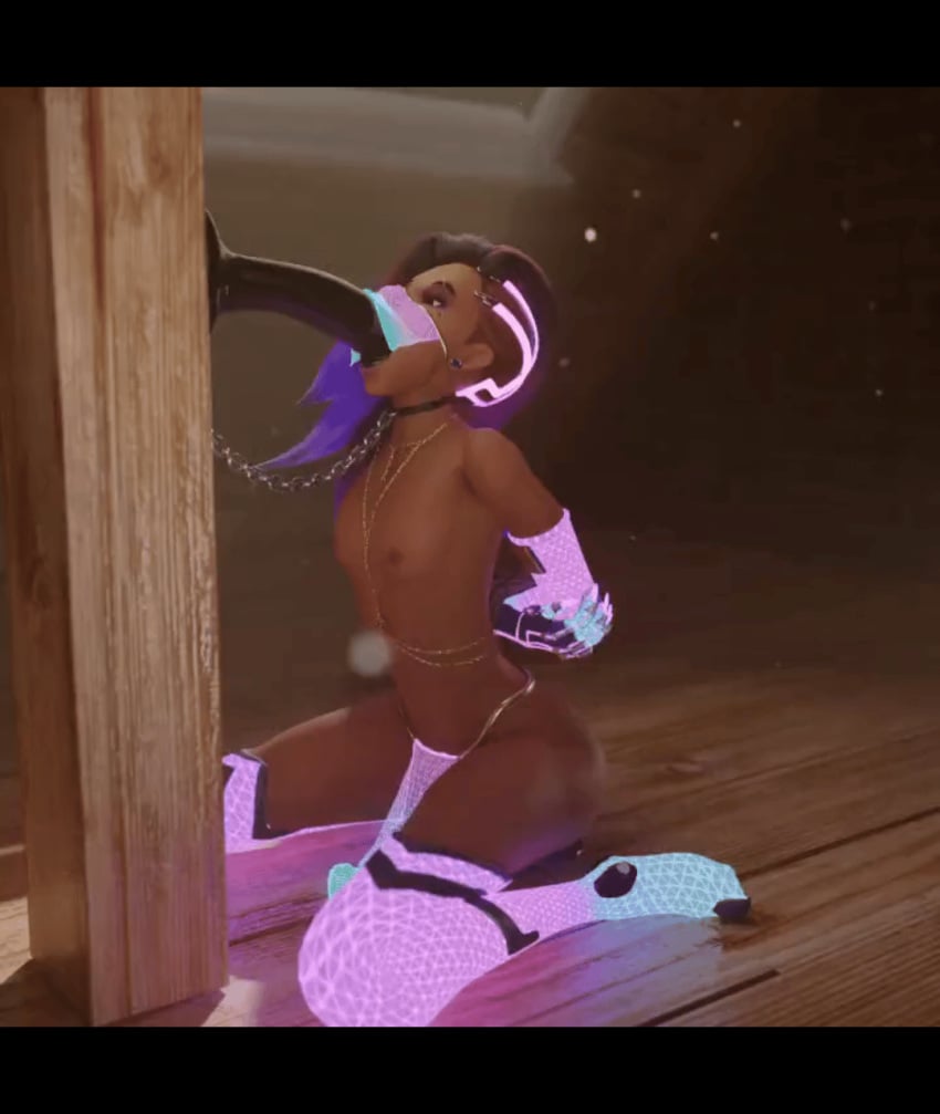 1boy 3d arms_behind_back belowaverage3d bondage dark-skinned_femboy dark-skinnedsub dark_male_only dark_skin dildo femboy femboy_on_feral genderswap_(ftm) horse horsecock male male_only overwatch penis rule_63 sissy solo sombra tagme