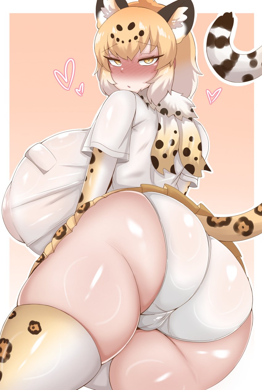 1girls ass big_ass big_breasts big_thighs blush breasts busty clothing curvy enormous_breasts female female_only giant_ass giant_breasts gigantic_ass gigantic_breasts gigantic_thighs huge_ass huge_breasts huge_thighs hyper_breasts jaguar_(kemono_friends) jaguar_ears jaguar_girl jaguar_tail kemono_friends large_ass large_breasts large_thighs massive_ass massive_breasts massive_thighs panties sangchussam thick_thighs thighs voluptuous white_panties wide_hips wide_thighs