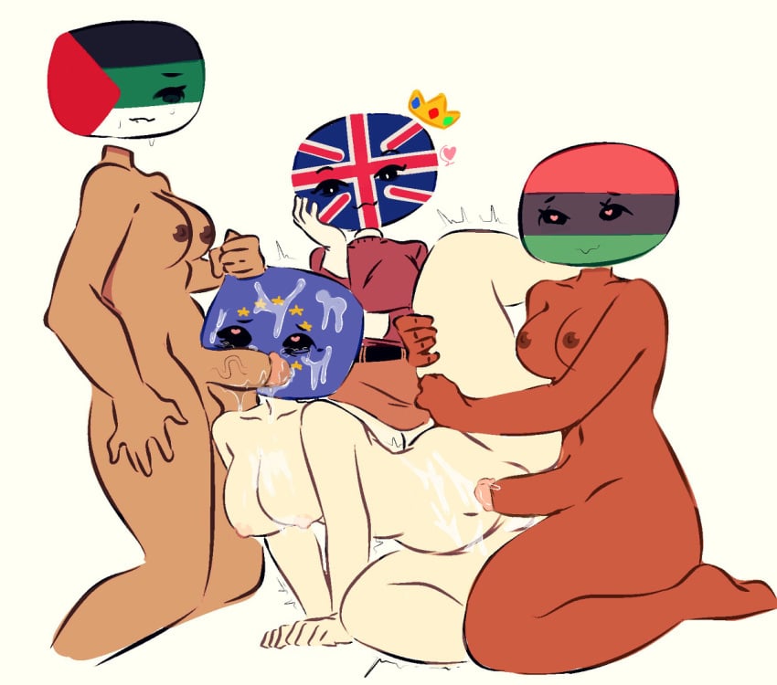 2futas 2girls alternate_version_available anthro areolae balls being_watched big_breasts big_penis breasts countryhumans countryhumans_girl cum cum_in_mouth cum_in_pussy cum_on_body cum_on_face dark-skinned_futanari dark_skin erection european_union_(countryhumans) fellatio female flawsy futa_on_female futanari heart heart-shaped_pupils humanoid humanoid_penis light-skinned_female light_skin medium_breasts muammar_gaddafi nipples nude only_one_clothed oral pan-afro_(countryhumans) pan-arab_(countryhumans) penis repost sex simple_background t-square_position united_kingdom_(countryhumans) vaginal_penetration white_background