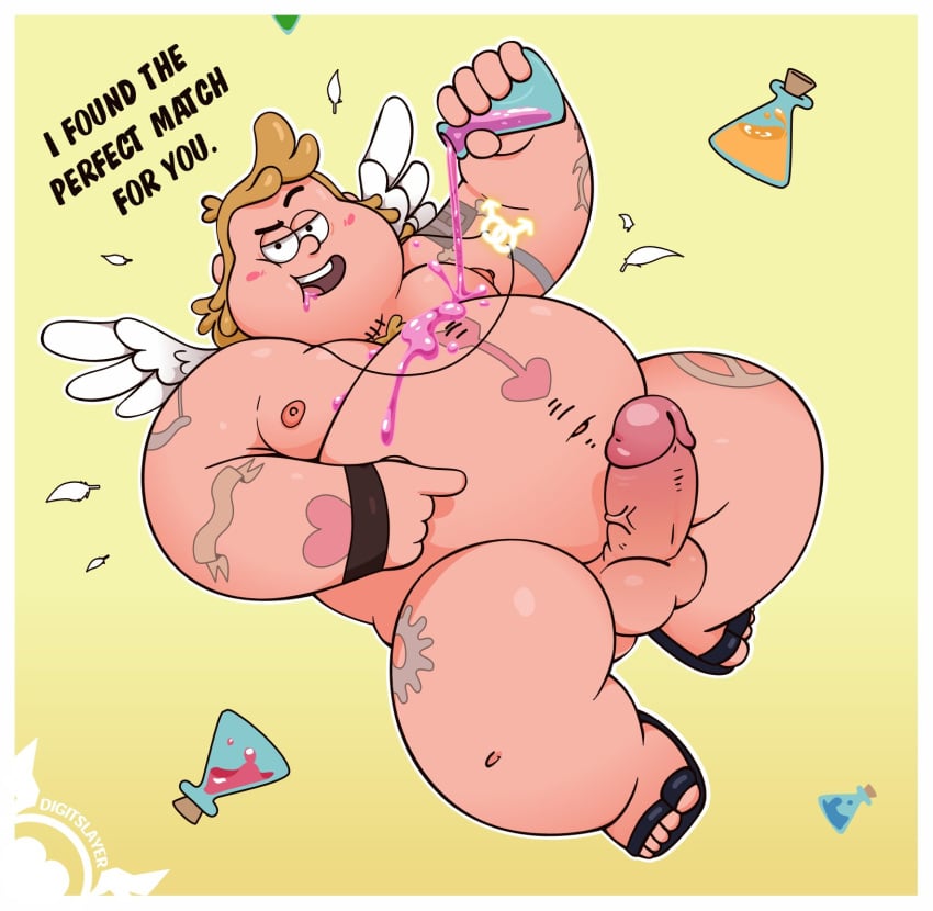 balls belly big_belly digitslayer disney erection fat fat_man glans gravity_falls love_god male male_only nipples overweight penis potion solo