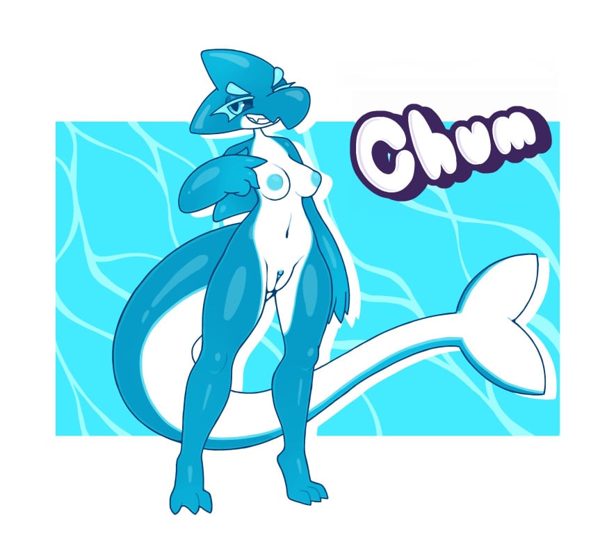 2024 anthro breasts candy character_name chum_(screwroot) clitoris eyelashes female female_focus female_only gummy looking_at_viewer naked nipples nude nude_female nudity oc original_character screwroot shark sharp_teeth