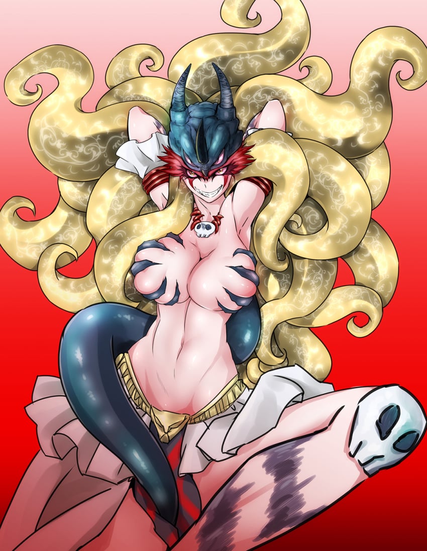 big_breasts himika koutetsu_jeeg koutetsushin_jeeg monster_girl tagme tentacles