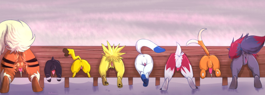 3_toes 4boys 4girls all_fours ampere_(character) anus arcanine ass aurora_(character) black_fur black_pawpads black_tail blue_fur blue_paws bondage bound buizel claws corbin cosplay_pikachu current_(character) dipstick_tail eeveelution female femsub fluffy fluffy_tail fur furry galen_(character) garruuk glaceon houndour jolteon lineup lycanroc male male_and_female_subs malesub markings maximum_(character) midnight_lycanroc morgana_(character) multicolored_tail multiple_subs nintendo orange_fur original_character otterpop_(character) pawpads penis pikachu pokemon pokemon_(species) pokemon_bw pokemon_dppt pokemon_gsc pokemon_rgby pokemon_sm precum presenting presenting_hindquarters pussy rear_view red_fur red_penis socks_(marking) stocks stripes take_your_pick testicles text thick_thighs toes video_games watermark white_fur white_pawpads white_tail wide_hips yellow_fur zoroark