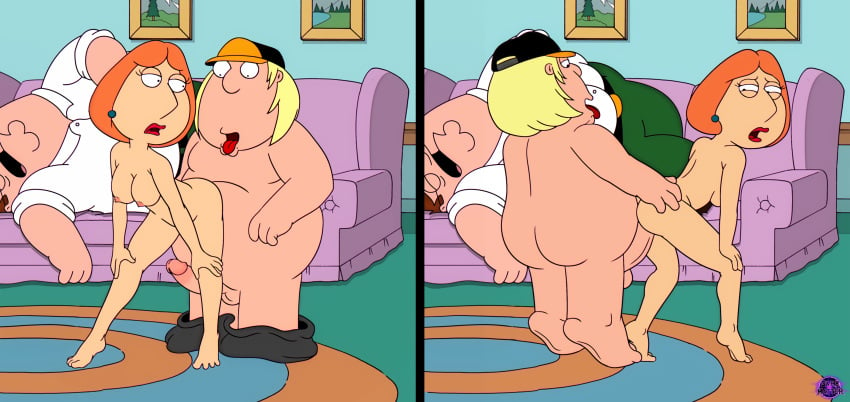 bent_over breasts cheating_wife chris_griffin couch darkmatter doggy_style earrings erection family_guy female from_behind hat incest lois_griffin male mother_and_son nipples open_mouth pants pants_down peter_griffin sleeping tongue_out