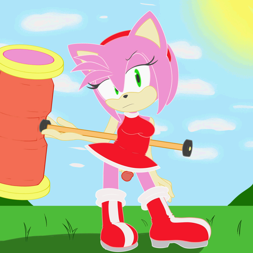 1futa amy_rose animated anthro bottomless clothed clothing dickgirl flashing futa_only futanari hi_res intersex kamikiller mammal piko-piko_hammer piko_piko_hammer sega solo solo_futa sonic_(series) wind