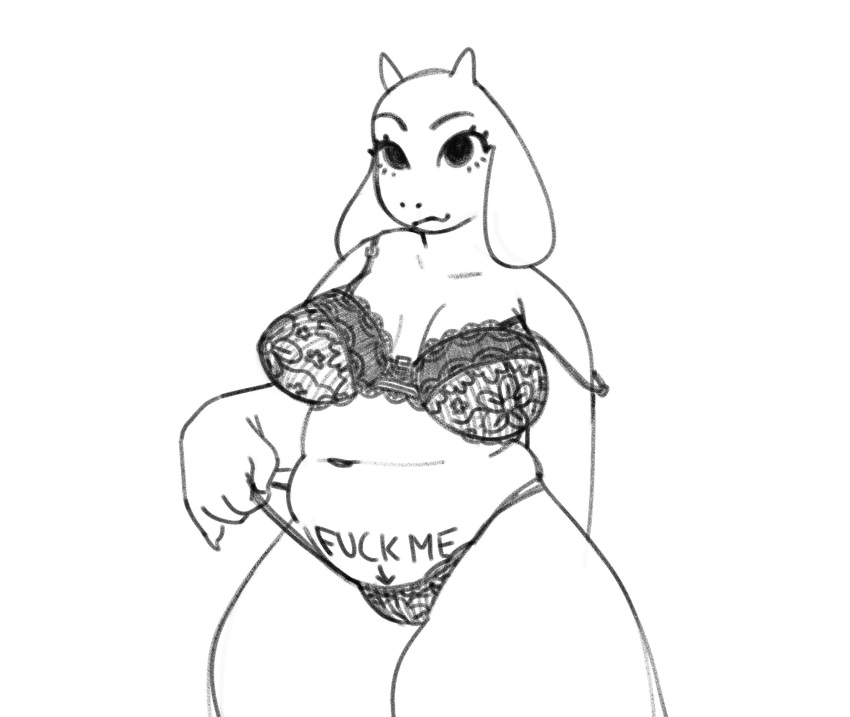 baregote bbw big_areola big_ass big_breasts big_butt big_nipples bovid bovine bovine_humanoid bra_strap bubble_butt chubby chubby_female curvaceous curvaceous_figure curvy curvy_female deltarune fat female female_focus female_only furry furry_female furry_only goat goat_horns horns huge_ass huge_breasts huge_butt lingerie lingerie_only mature mature_female milf mommy solo solo_female solo_focus strap_slip thick_ass thick_thighs thighs toriel undertale underwear underwear_only voluptuous voluptuous_female white_background white_body white_fur white_hair