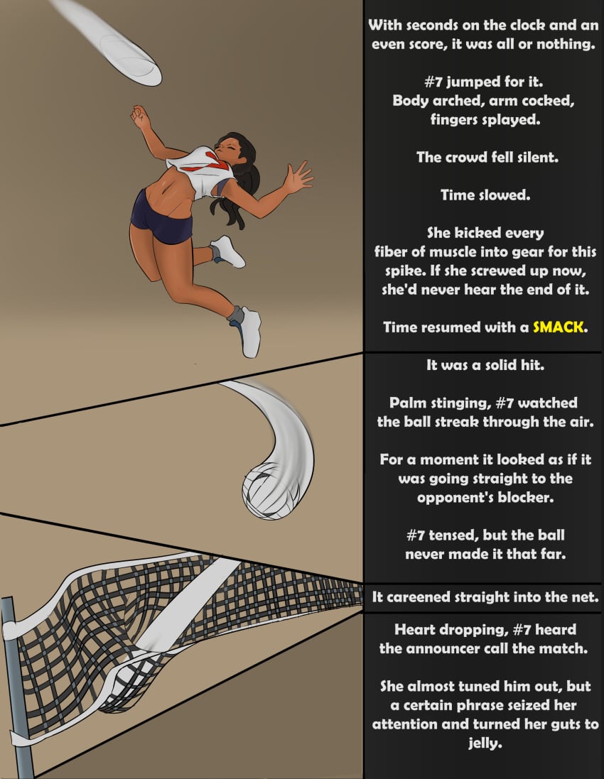 1girls chalk_(artist) comic female_only solo volleyball