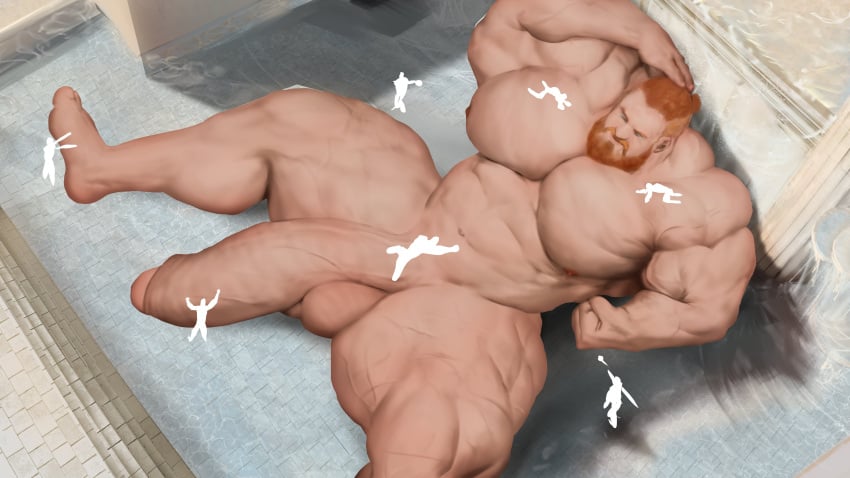 artist_request bodybuilder hyper hyper_balls hyper_cock hyper_genitalia hyper_penis hyper_testicles macro macro_male male male_only muscles muscular muscular_arms muscular_male