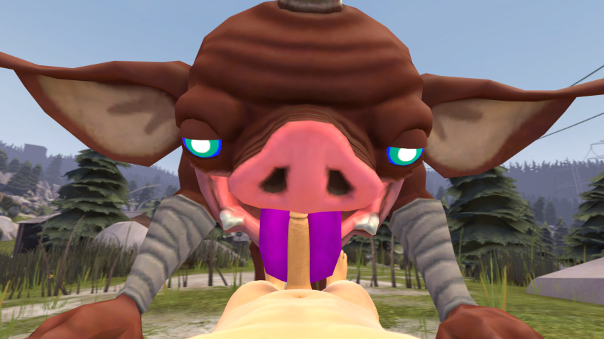 3d anthro bokoblin breath_of_the_wild licking_penis link lying male_only monster naked nude outdoors penis penis_lick purple_tongue sfm source_filmmaker supaphreak the_legend_of_zelda tongue tongue_out yaoi