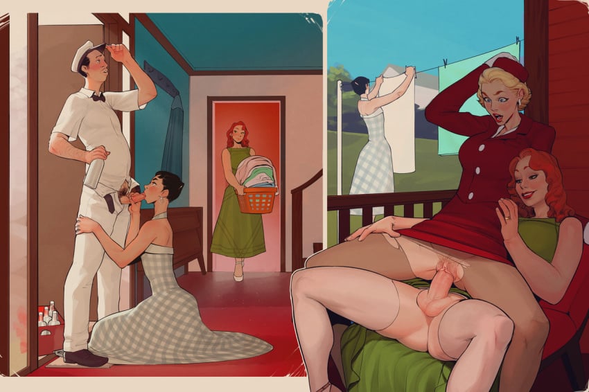 1950s 1futa 1girls 2boys accidental_circumstance balls balls_under_clothes blonde_hair blowjob blush bottomless_skirt cheating clothing crossdressing cucked_by_femboy cucked_by_futa cuckold cuckquean erect_clitoris erection erection_under_clothes erection_under_skirt fellatio female femboy femboysub futa_on_female futa_sans_pussy futa_with_male futanari girly grabbing_leg headwear housewife housework human incase intersex kneeling laundry long_dress male_with_female milk_man milkman mole_under_mouth multiple_views netorare no_panties ntr open_relationship oral pale_skin penetration penis penis_out penis_under_clothes penis_under_skirt pillbox_hat pubic_hair pussy pussy_grip red_hair reverse_upright_straddle ripped_pantyhose sex sissy skirt skirt_lift spread_legs swingers taint testicles thick_thighs thighhighs trap vaginal vaginal_penetration vaginal_sex wedding_band