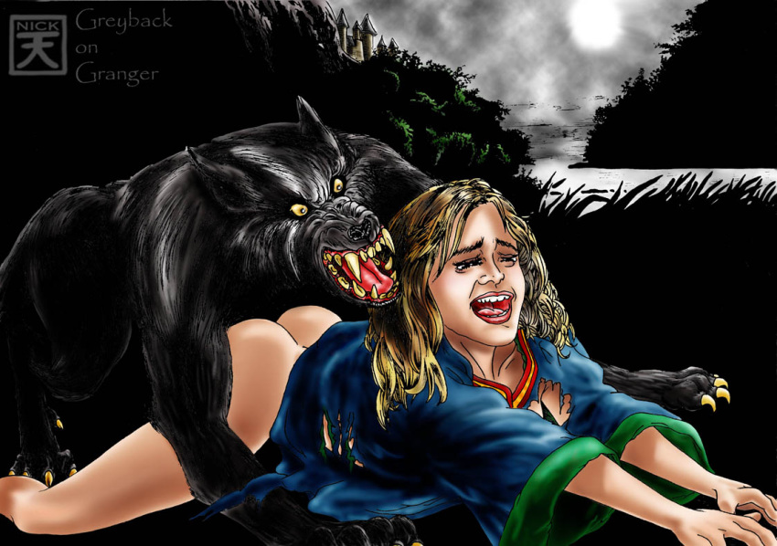 fenrir_greyback harry_potter hermione_granger male_focus nickamano tagme werewolf zoophilia