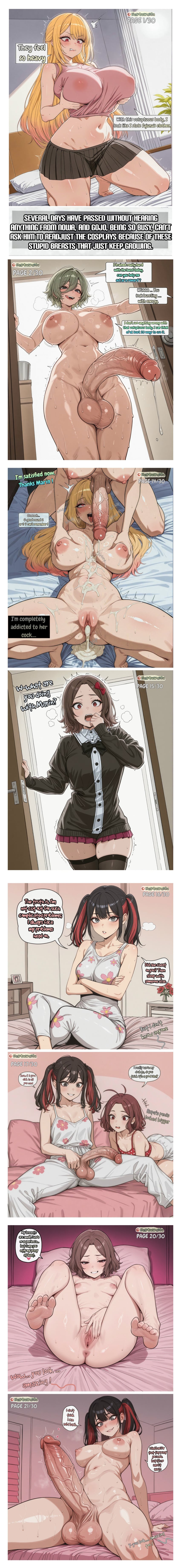 2girls 3girls 4girls after_sex after_vaginal ai_generated barefoot blush breasts brown_hair cheating comic comic_page completely_nude cum cum_in_pussy cum_on_penis cumdrip dark-skinned_female dark_skin ebizuka_tomo english_text erection eye_contact feet futa_with_female futanari girls_band_cry heart huge_cock interracial large_breasts leg_lift looking_at_another lying marin_kitagawa multiple_girls my_dress_up_darling navel neptuwaifu netorase nipples nude on_back penis pillow rupa_(girls_band_cry) short_hair size_difference small_breasts sono_bisque_doll_wa_koi_wo_suru speech_bubble sugaya_nowa sweat testicles text trembling uncensored