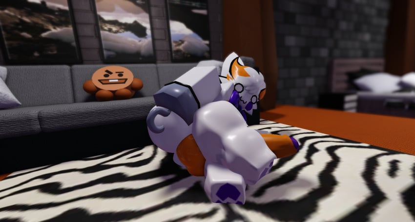 3d balls balls_bigger_than_head big_ass cute feet femboy five_nights_at_freddy's five_nights_at_frickbears five_nights_at_frickbears_3 fnaf fur furry hair_tuft hook hook_hand laying laying_on_floor laying_on_side lolbit_(fnaf) lolbit_(frickbears) lolbit_(male) missing_hand nonbinary penis purple_tip roblox roblox_condo robloxian shortstack solo thick_thighs tuft uncut uncut_penis yiff