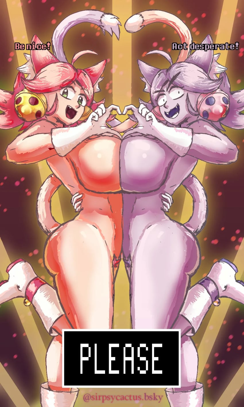 1girl 1girls 2girls alternate_version_available ass bare_breasts bare_shoulders big_breasts black_eyes boots breast_press breast_to_breast breasts breasts_to_breasts breasts_touching busty cat_ears cat_tail curvaceous curvy curvy_female curvy_figure deltarune deltarune_chapter_5 dialogue duo duo_focus embrace embracing english_text fangs feline feline_humanoid female female_focus female_only game_ui gameplay_mechanics gloves green_eyes heart heart_hands heart_symbol heart_tail hi_res high_resolution highres huge_breasts hugging irritable_ghost_(deltarune) large_breasts mad_dummy mad_mew_mew mew_mew_(undertale) naked naked_female naked_footwear naked_gloves naked_with_shoes_on nude nude_female open_mouth pink_(deltarune) pink_body pink_hair pubic_hair pubic_tuft purple_body purple_hair shoes side_view sideass sideboob symmetrical_docking tagme tail tanookiprick text thick_thighs thighs toby_fox undertale undertale_(series) video_game_character voluptuous voluptuous_female