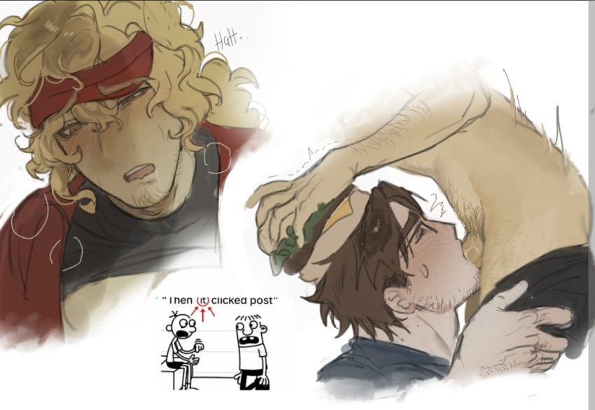 007n7 007n7_(forsaken) 2boys blowjob blush cock dick drool drooling elliot_(forsaken) elliot_(work_at_a_pizza_place) forsaken forsaken_(roblox) gay head_grab holding_head long_hair male penis penis_in_mouth roblox roblox_game robloxian saliva saliva_on_penis sucking_penis ussmog yaoi