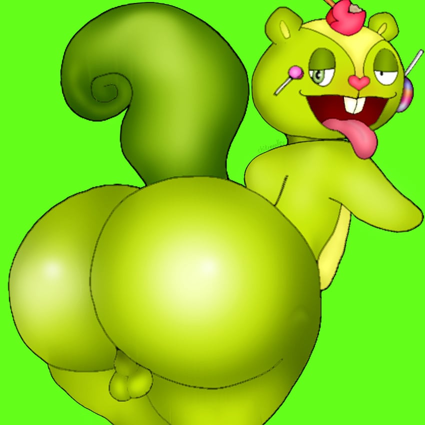 1boy big_booty bubble_butt fat_ass gyatt happy_tree_friends male_only nutty_(htf) presenting_ass