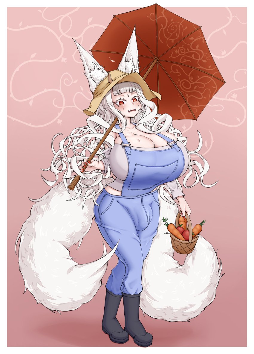 1futa albino futanari overalls penis_bulge rulean tomino_heatherholm umbrella