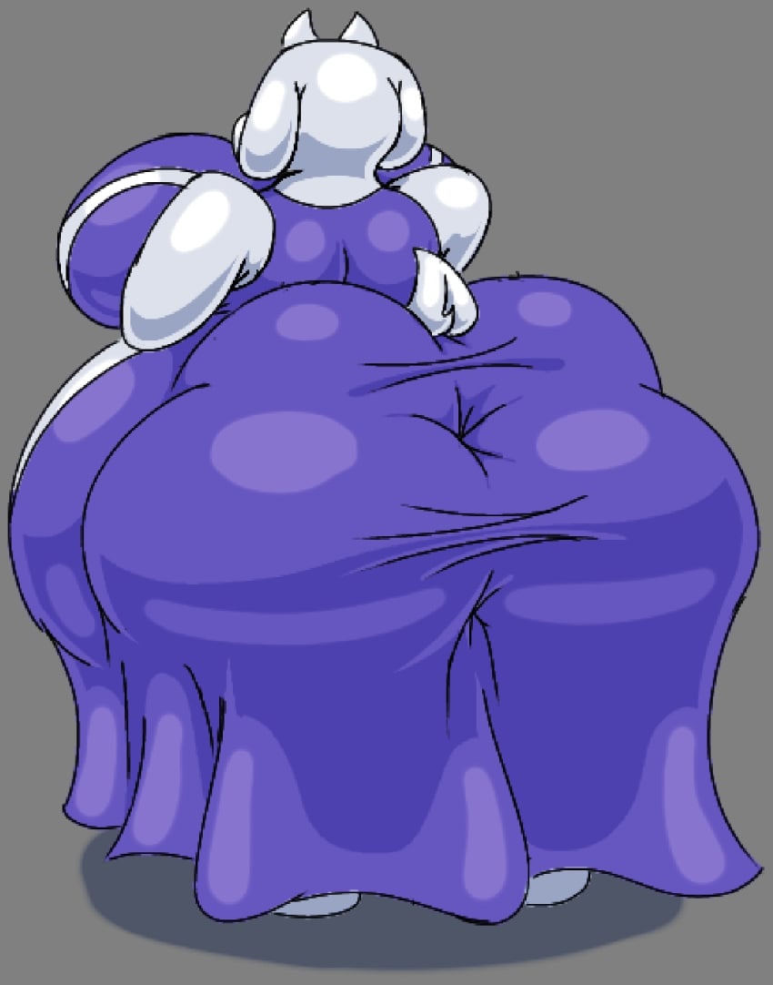 anthro ass belly big_belly big_breasts big_butt bovid breasts caprine clothing colored digital_drawing_(artwork) digital_media_(artwork) elderly female full-length_portrait goat hi_res highlights_(coloring) huge_belly huge_breasts huge_butt looking_away mammal mature_female monster portrait rear_view robe shaded solo toriel undertale undertale_(series) volfenf