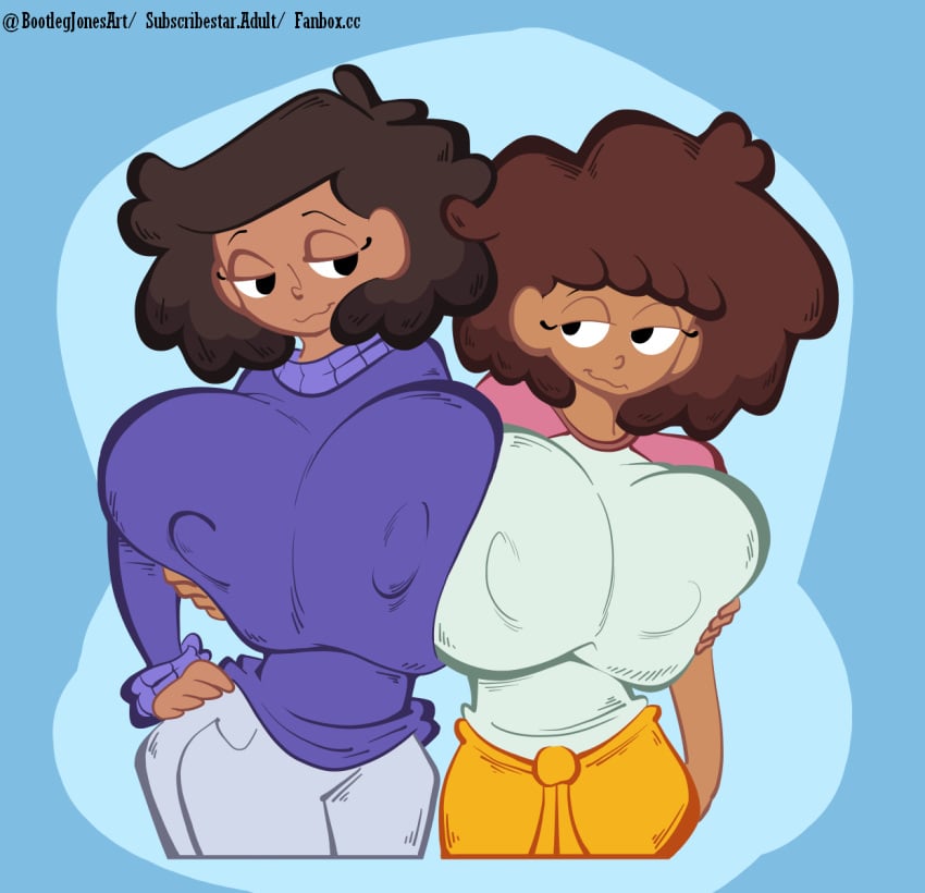 amphibia anne_boonchuy bootlegjones disney gigantic_breasts huge_breasts milf mother_and_daughter mrs._boonchuy oum_boonchuy