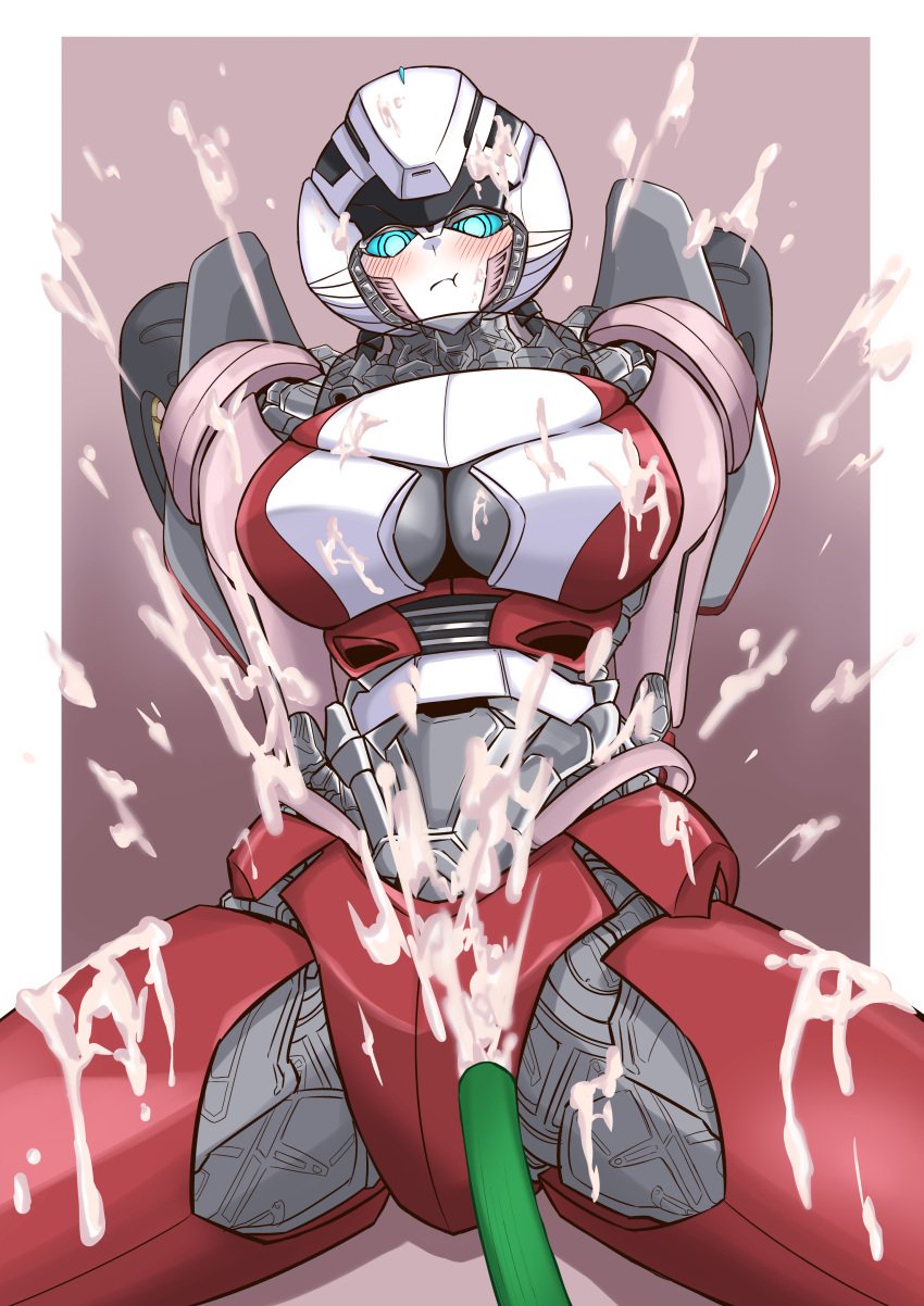 1girls alien arcee arcee_(rotb) big_breasts cleavage frustrated konro_yoyogei robot robot_girl tagme thick_thighs transformers transformers_rise_of_the_beasts wide_hips