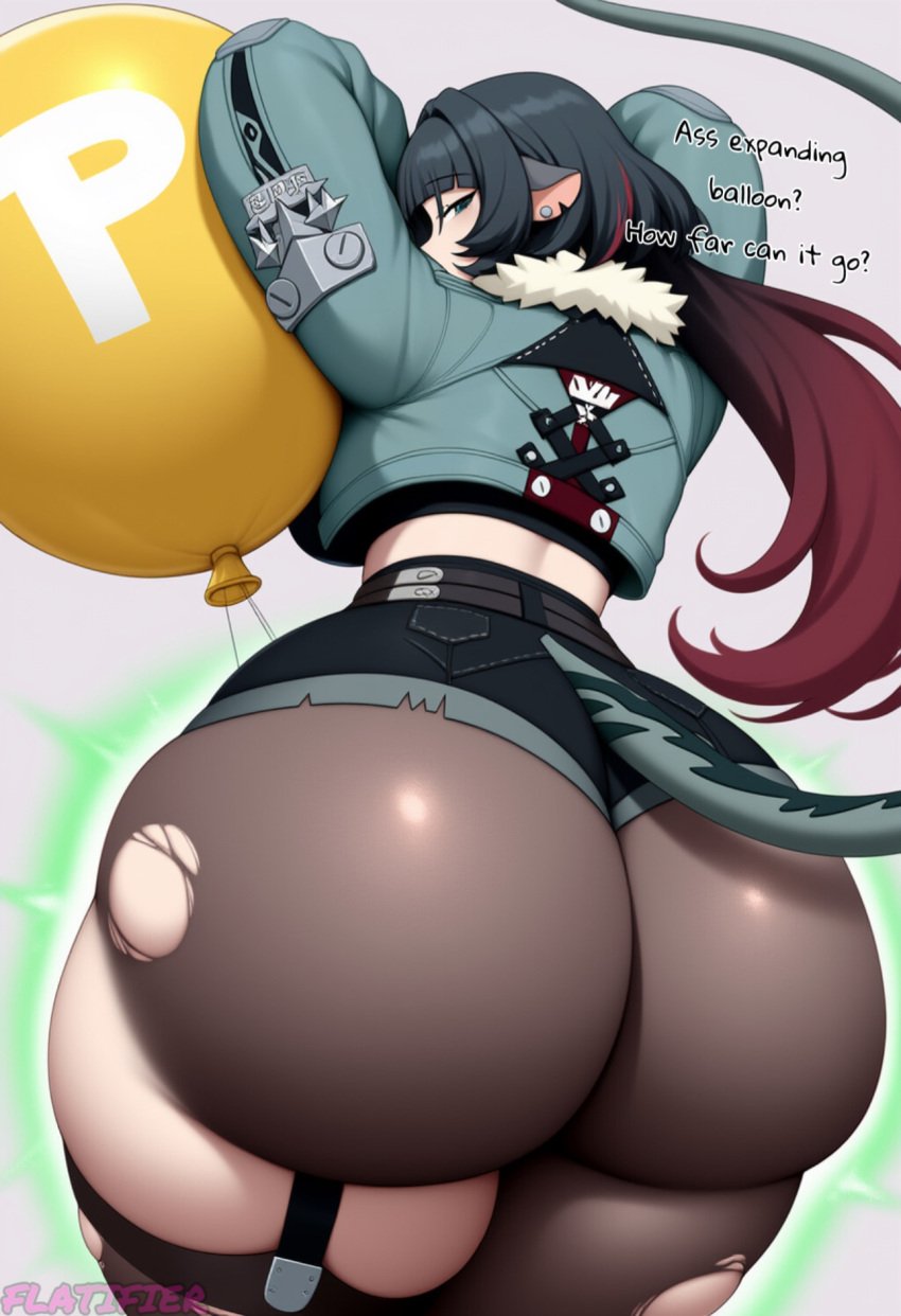 ass_expansion ass_inflation curvaceous curvy curvy_figure flatifier gigantic_ass gigantic_hips gigantic_nipples gigantic_thighs jane_doe_(zenless_zone_zero) p-balloon p_balloon thick_thighs voluptuous voluptuous_female wide_hips zenless_zone_zero