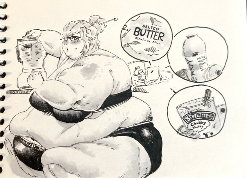 double_chin eating fat_arms fat_legs feedee flabby_arms huge_belly looking_at_viewer mei_(overwatch) morbidly_obese_female obese obese_female overwatch overwatch_2 tagme tagme_(artist) tight_clothing unhealthy