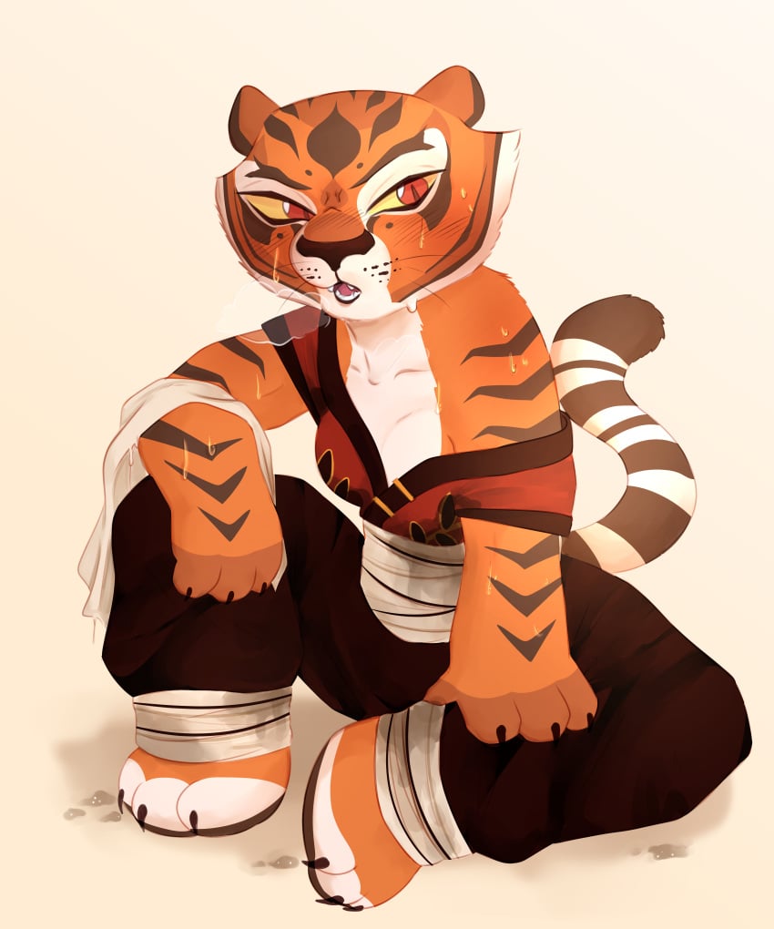 female kung_fu_panda suggestive tigress tigress_(kung_fu_panda) workout