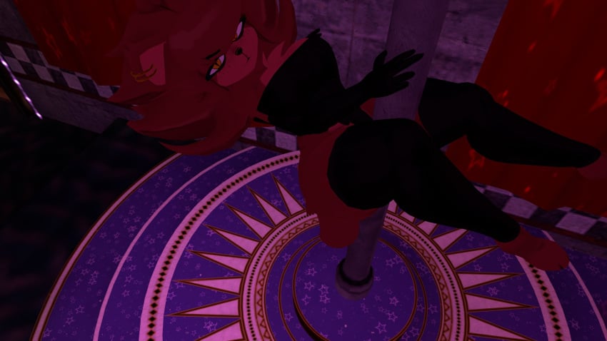 big_ass big_breasts bodysuit curvy fap_nights_at_frenni's fexa fnia fredina's_nightclub gloves grabbing_pole nightclub slim_waist stripper_pole stripping thicc thick thighhighs vrchat vrchat_avatar
