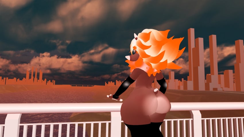 ass_focus bridge fat_ass gloves goat looking_out petite shortstack thighhighs vrchat vrchat_avatar
