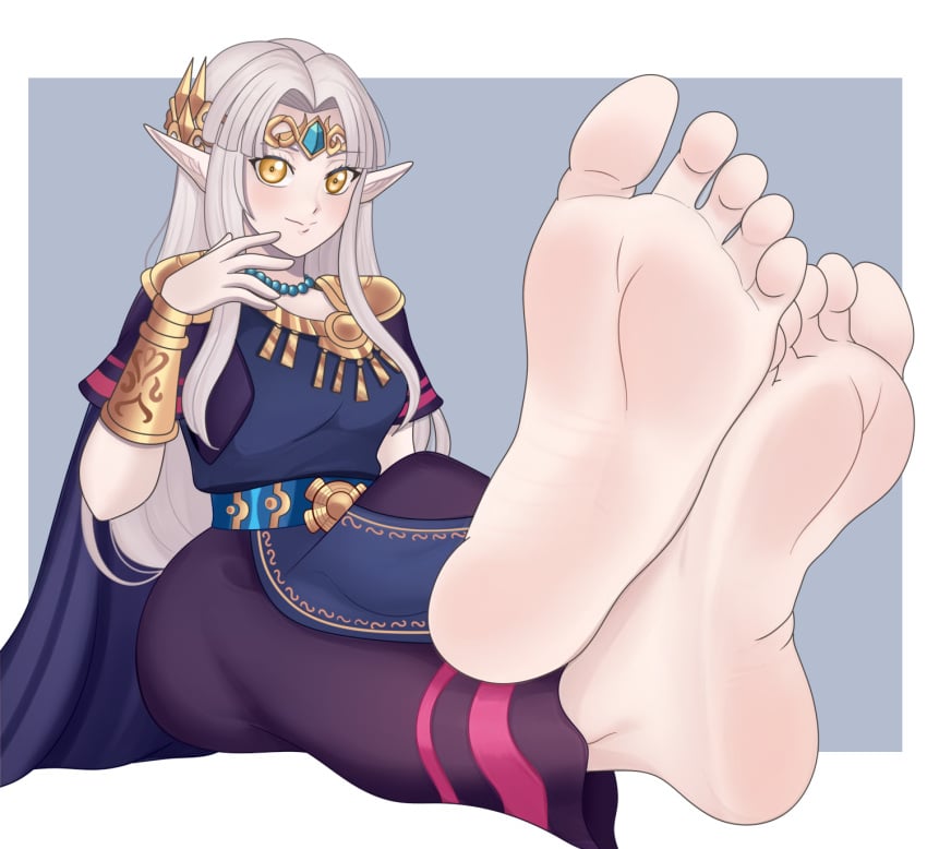 barefoot eycarts feet feet_fetish feet_focus princess_zelda soles toes