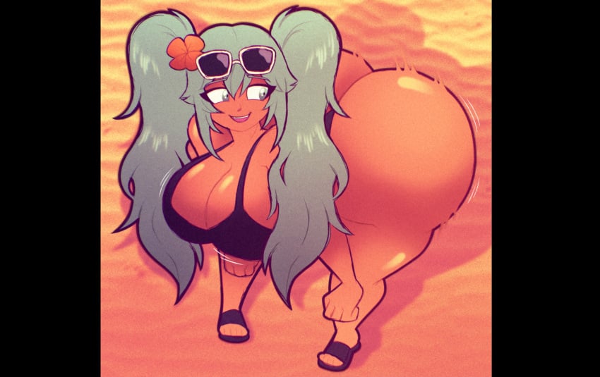 1girls ass ass_body beach big_ass big_breasts bottom_heavy bouncing_ass brazilian brazilian_miku breasts bubble_butt dat_ass fat_ass female female_only hatsune_miku huge_ass kinggargantuas large_ass latin_american_hatsune_miku_(meme) motion_lines outdoors png sand shoes solo sunglasses sunglasses_on_head tanned tanned_skin thick_ass thick_thighs twerking vocaloid wide_hips