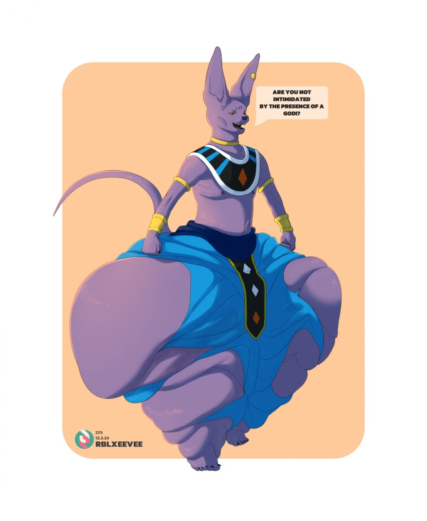 2024 angry armwear ass ass_focus ass_visible_through_thighs barefoot beerus big_ass big_butt blue_clothing bubble_ass bubble_butt butt cross-popping_vein dragon_ball_super dragon_ball_z flabby_butt flabby_legs god_of_destruction high_resolution highres huge_ass huge_butt huge_thighs long_ears long_tail neckwear open_mouth plump_butt plump_thighs purple_body purple_skin rblxeevee thick_ass thick_hips thick_thighs torn_clothes torn_clothing torn_pants wardrobe_malfunction wide_ass wide_hips wide_thighs