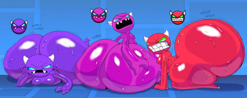 3boys 3males belly breathotter chubby chubby_belly chubby_male demon demons devil devil_horns devils easy_demon geometry_dash gyatt hard_demon horns huge_ass huge_butt hyper hyper_ass hyper_butt male male_only medium_demon pink_body purple_body red_body shine shiny shiny_skin sweat sweaty sweaty_body sweaty_butt