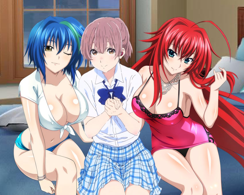 nishimiya_shouko rias_gremory tagme xenovia_quarta